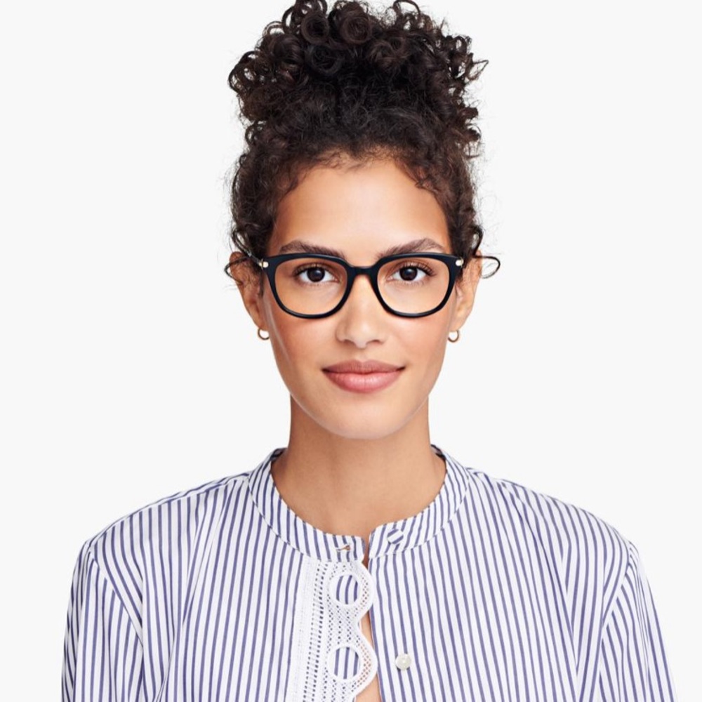 Warby Parker Maeve Glasses in Jet Black with Rose Gold - Picture 1 of 12